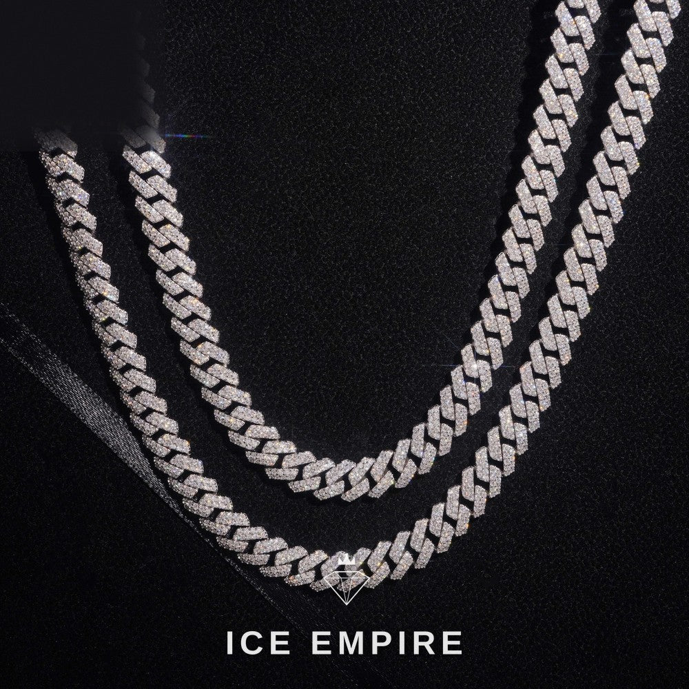 Iced Out Gold Plated Moissanite Cuban Chain