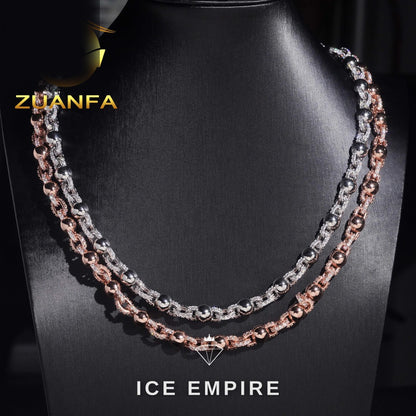 Iced Out Rose Gold Plated Moissanite Cuban Chain