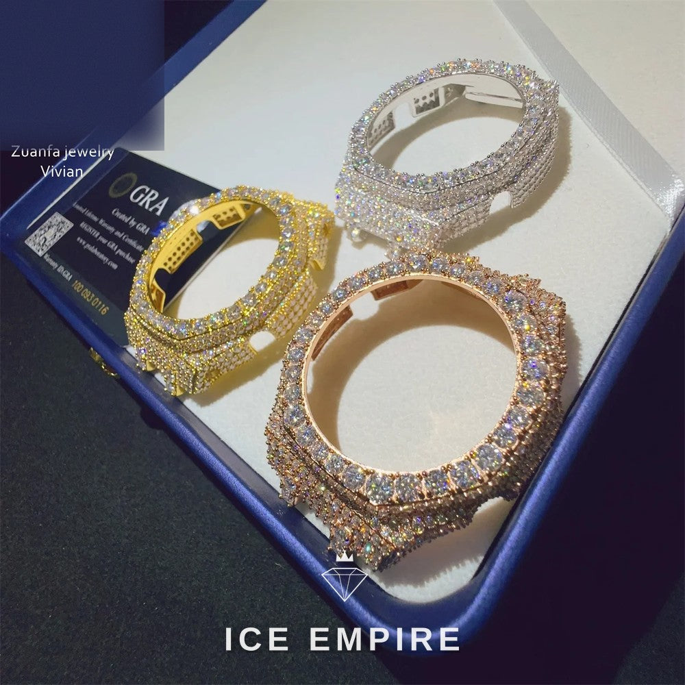 Iced Out 925 Silver Moissanite Watch