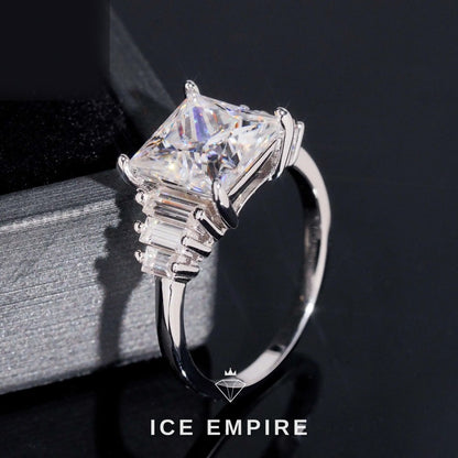 Iced Out 18K Gold Moissanite Wedding Band