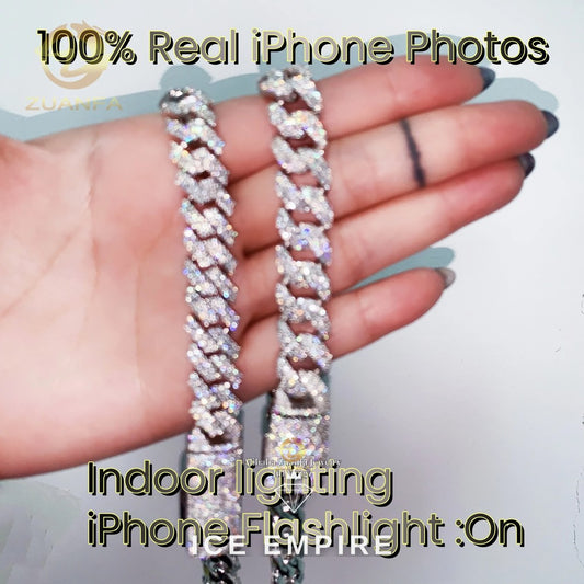 Iced Out Rose Gold Plated Moissanite Cuban Chain