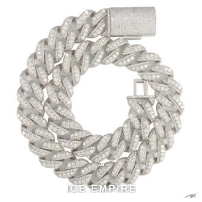 Iced Out Rose Gold Plated Moissanite Cuban Chain
