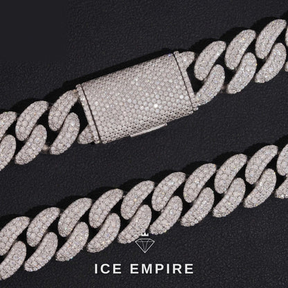 Iced Out Rose Gold Plated Moissanite Cuban Chain