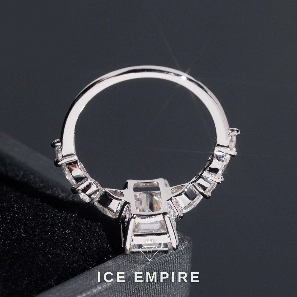 Iced Out Gold Plated Moissanite Wedding Band