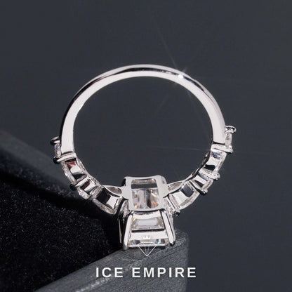 Iced Out Gold Plated Moissanite Wedding Band