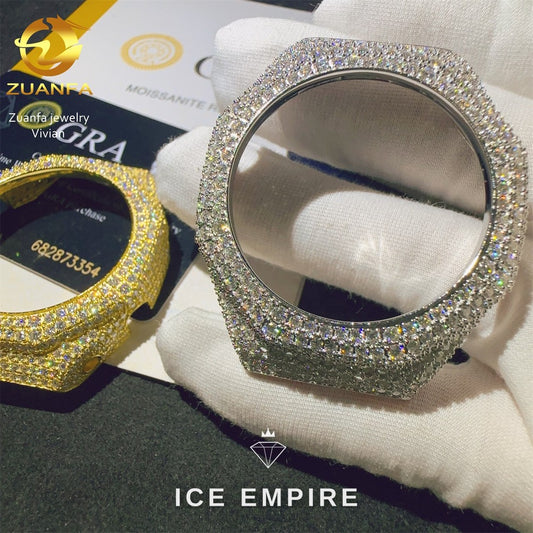Iced Out 925 Silver Moissanite Watch