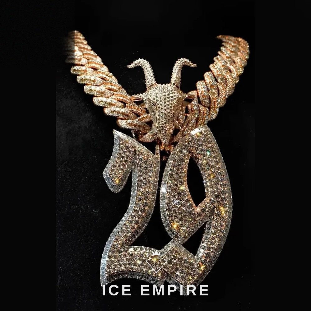 Iced Out 925 Silver Moissanite Pendant