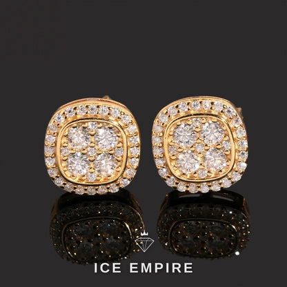 Iced Out 925 Silver Moissanite Earrings