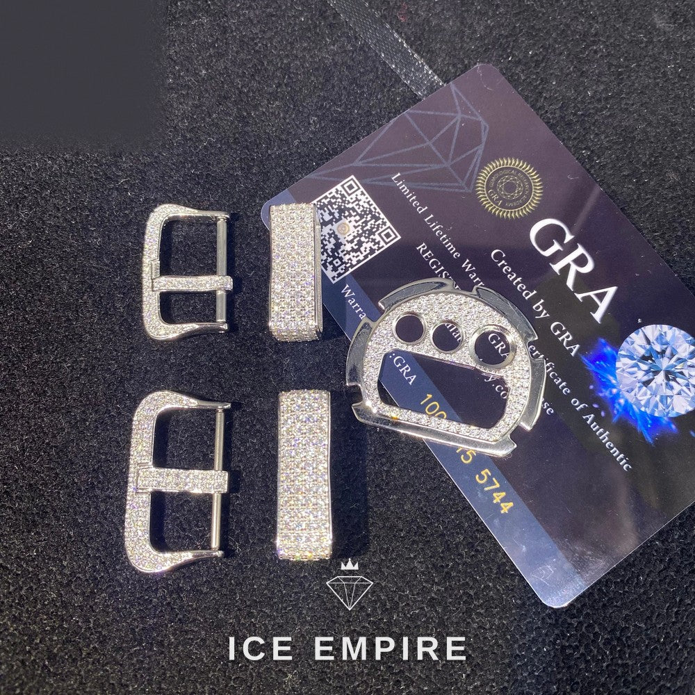 Iced Out 925 Silver Moissanite Watch