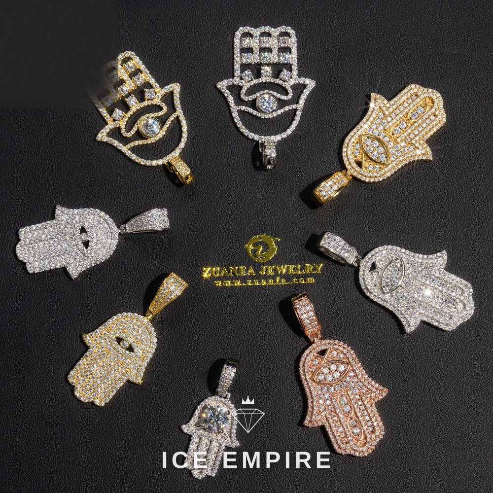 Iced Out Baguette Rose Gold Plated Pendant