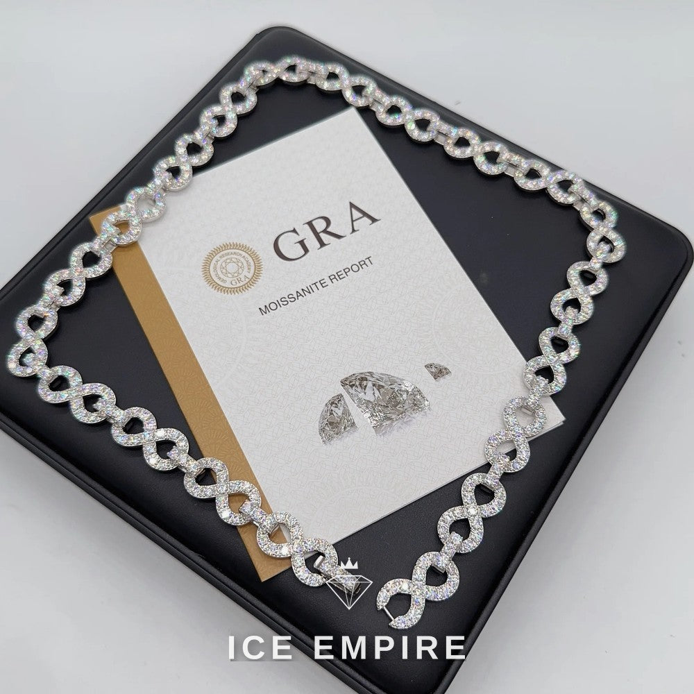 Iced Out Rose Gold Plated Moissanite Cuban Chain