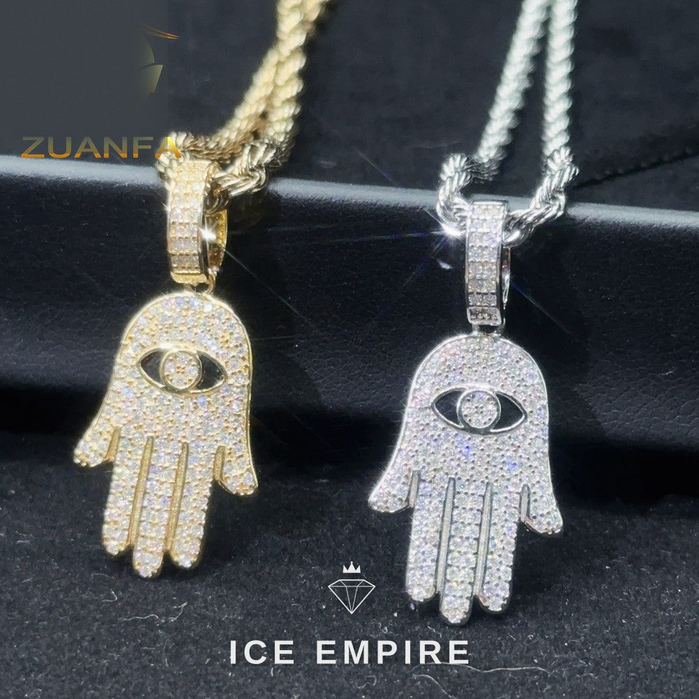 Iced Out Rose Gold Plated Moissanite Rope Chain