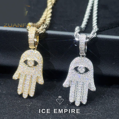 Iced Out Rose Gold Plated Moissanite Rope Chain