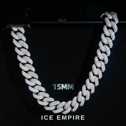 Iced Out Rose Gold Plated Moissanite Cuban Chain