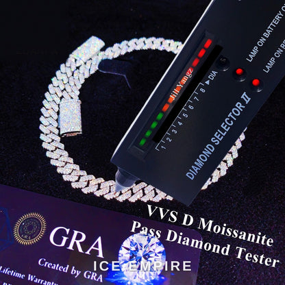 Iced Out Rose Gold Plated Moissanite Cuban Chain