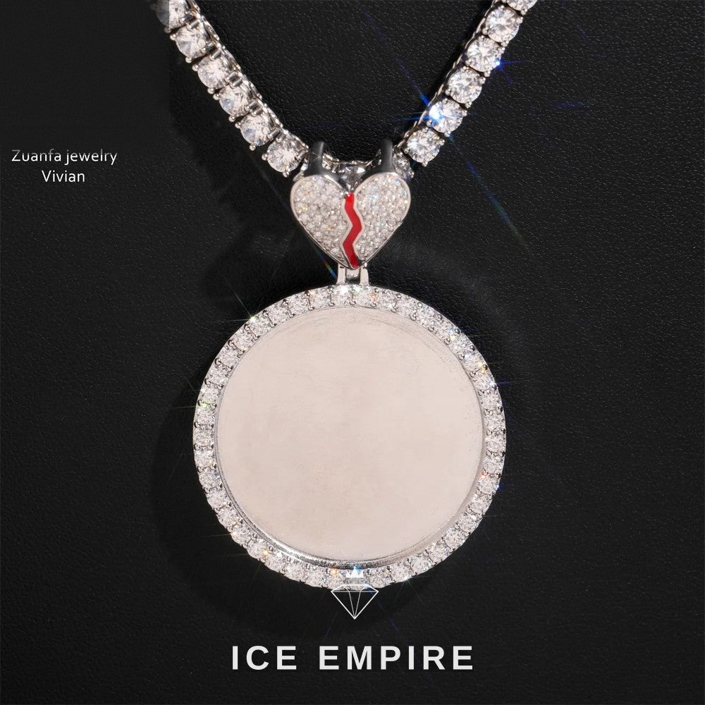 Iced Out Cross 925 Silver Moissanite Pendant