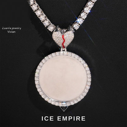 Iced Out Cross 925 Silver Moissanite Pendant