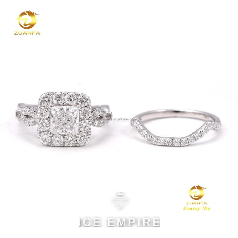 Iced Out 14K Gold Lab Grown Diamond Engagement Ring