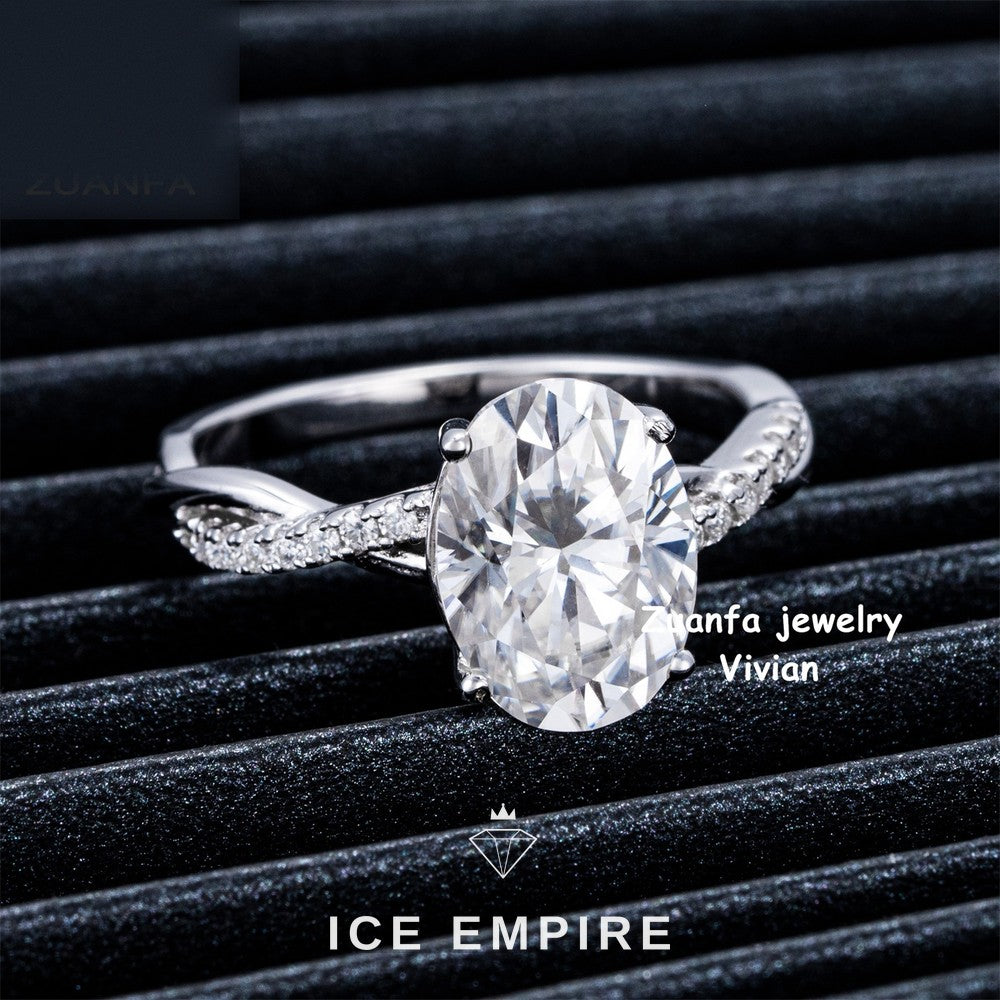 Iced Out 925 Silver Moissanite Ring