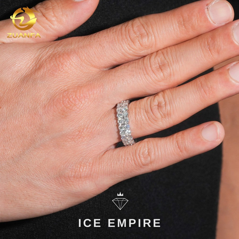 Iced Out 925 Silver Lab Grown Diamond Ring