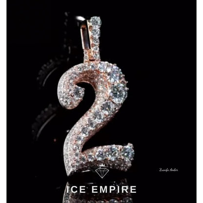 Iced Out 10K Gold Moissanite Pendant