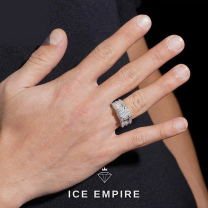 Iced Out 925 Silver Moissanite Ring