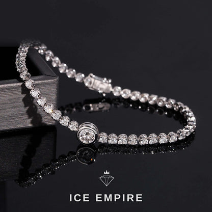 Iced Out 18K Gold Lab Grown Diamond Tennis Bracelet