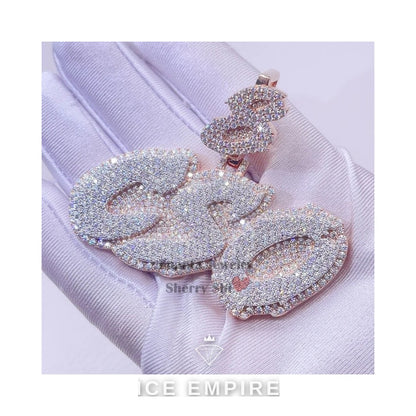 Iced Out 925 Silver Moissanite Pendant