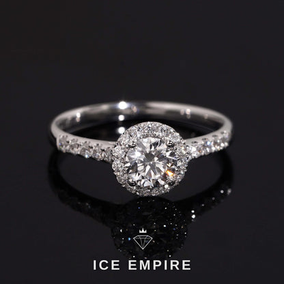 Iced Out Gold Plated Lab Grown Diamond Engagement Ring