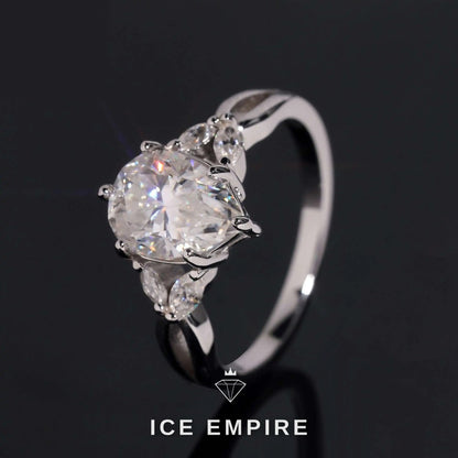 Iced Out Rose Gold Plated Moissanite Wedding Band