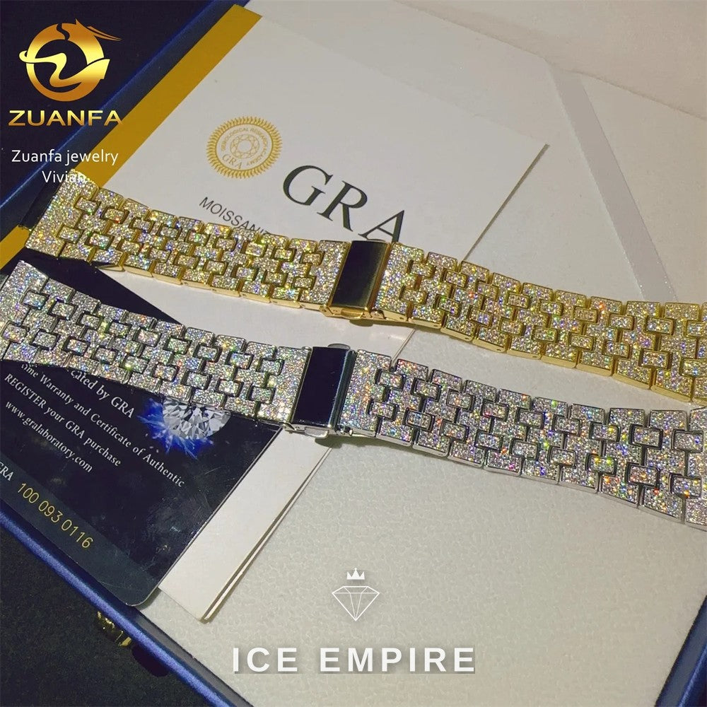 Iced Out 925 Silver Moissanite Watch