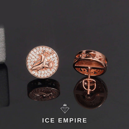 Iced Out 925 Silver Moissanite Stud Earrings