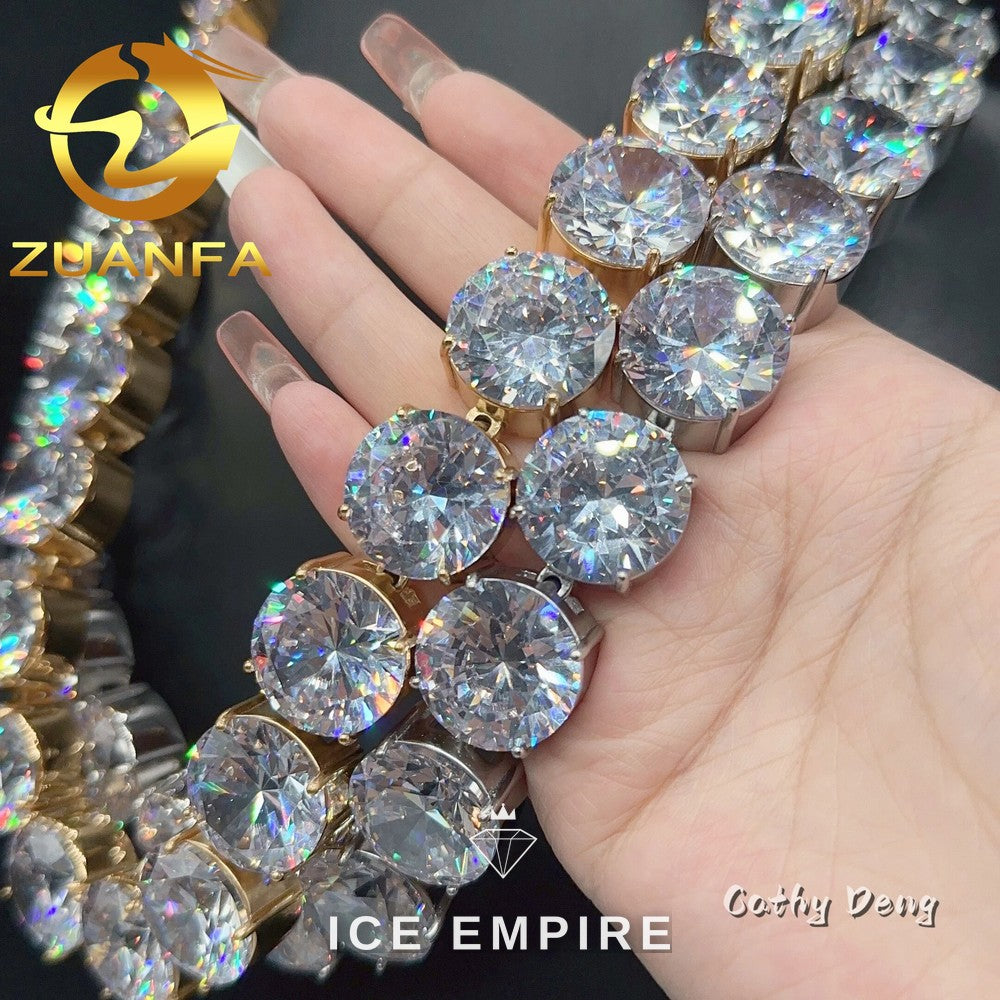 Iced Out 925 Silver Cuban Chain