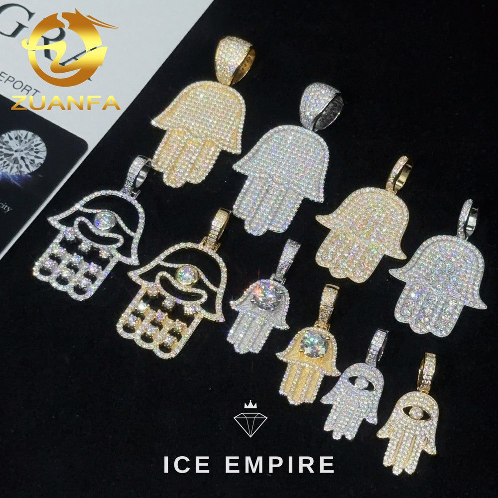 Iced Out Rose Gold Plated Moissanite Pendant