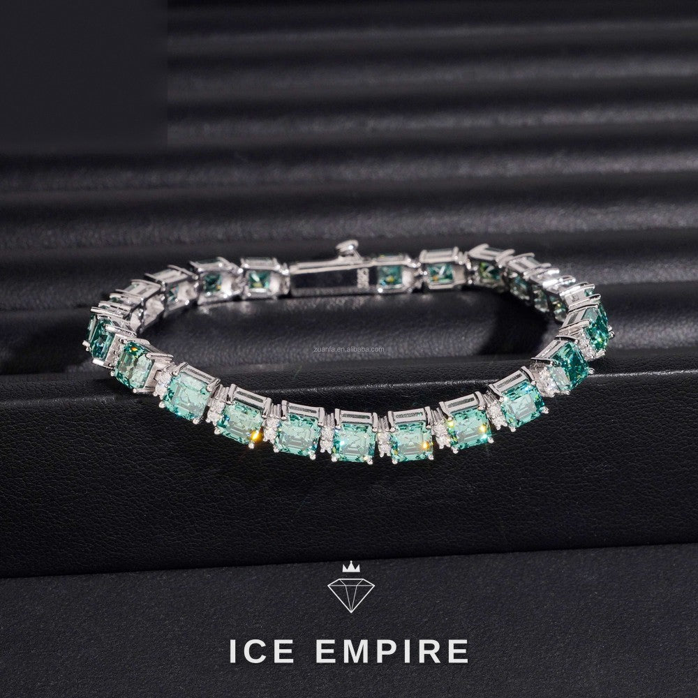 Iced Out 925 Silver Moissanite Tennis Chain