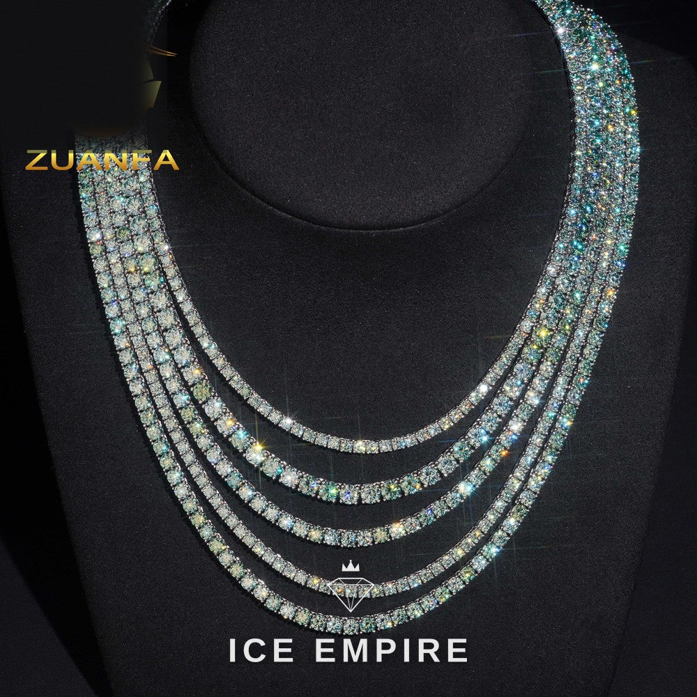 Iced Out Rose Gold Plated Moissanite Cuban Chain