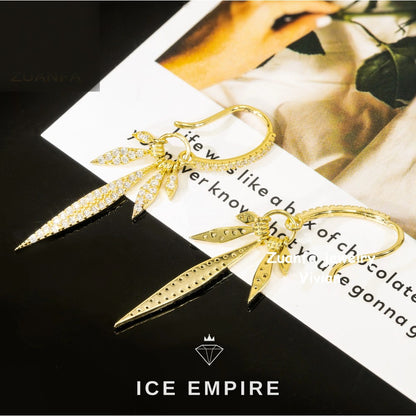 Iced Out 925 Silver Moissanite Earrings