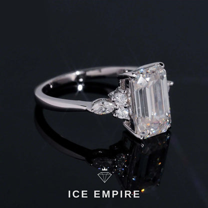 Iced Out 18K Gold Moissanite Wedding Band