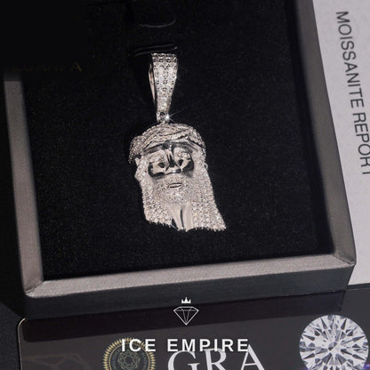 Iced Out Baguette 925 Silver Pendant