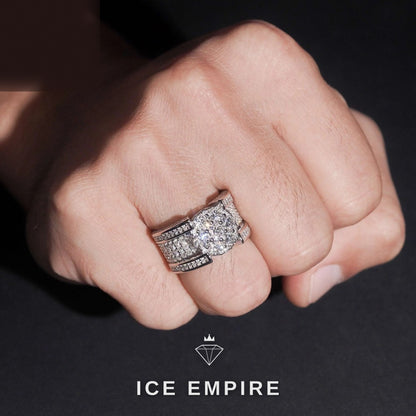 Iced Out 925 Silver Moissanite Ring