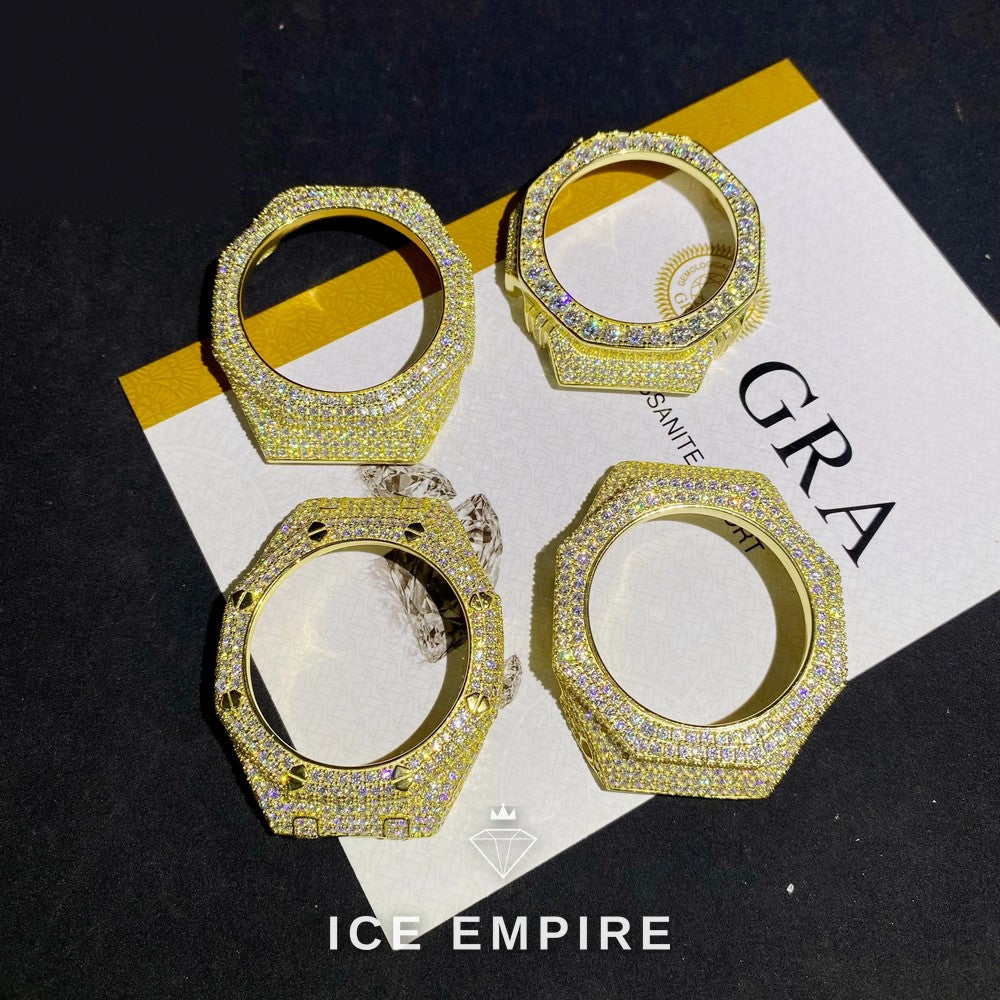 Iced Out 925 Silver Moissanite Watch