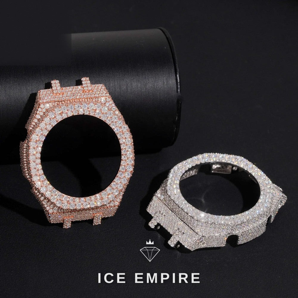 Iced Out Gold Plated Moissanite Watch