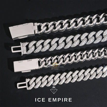 Iced Out Rose Gold Plated Moissanite Cuban Chain
