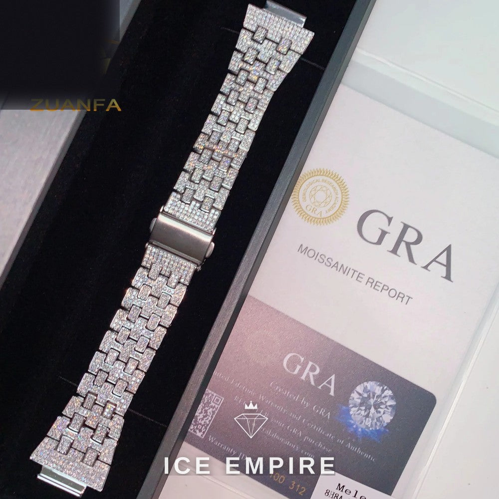 Iced Out 925 Silver Moissanite Watch