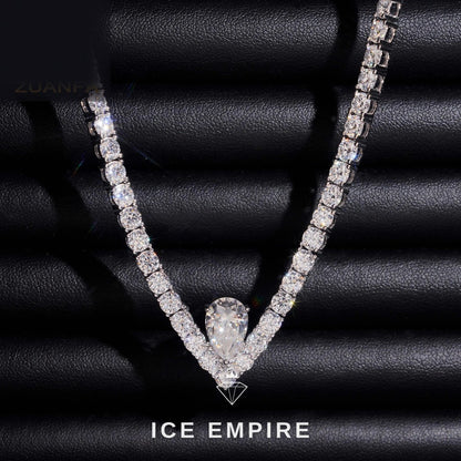 Iced Out Rose Gold Plated Moissanite Cuban Chain