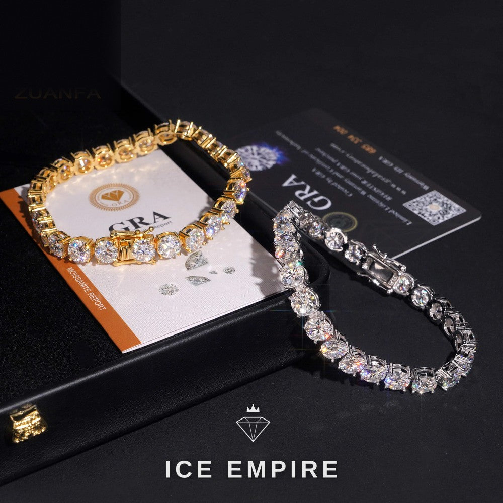 Iced Out Rose Gold Plated Moissanite Cuban Chain