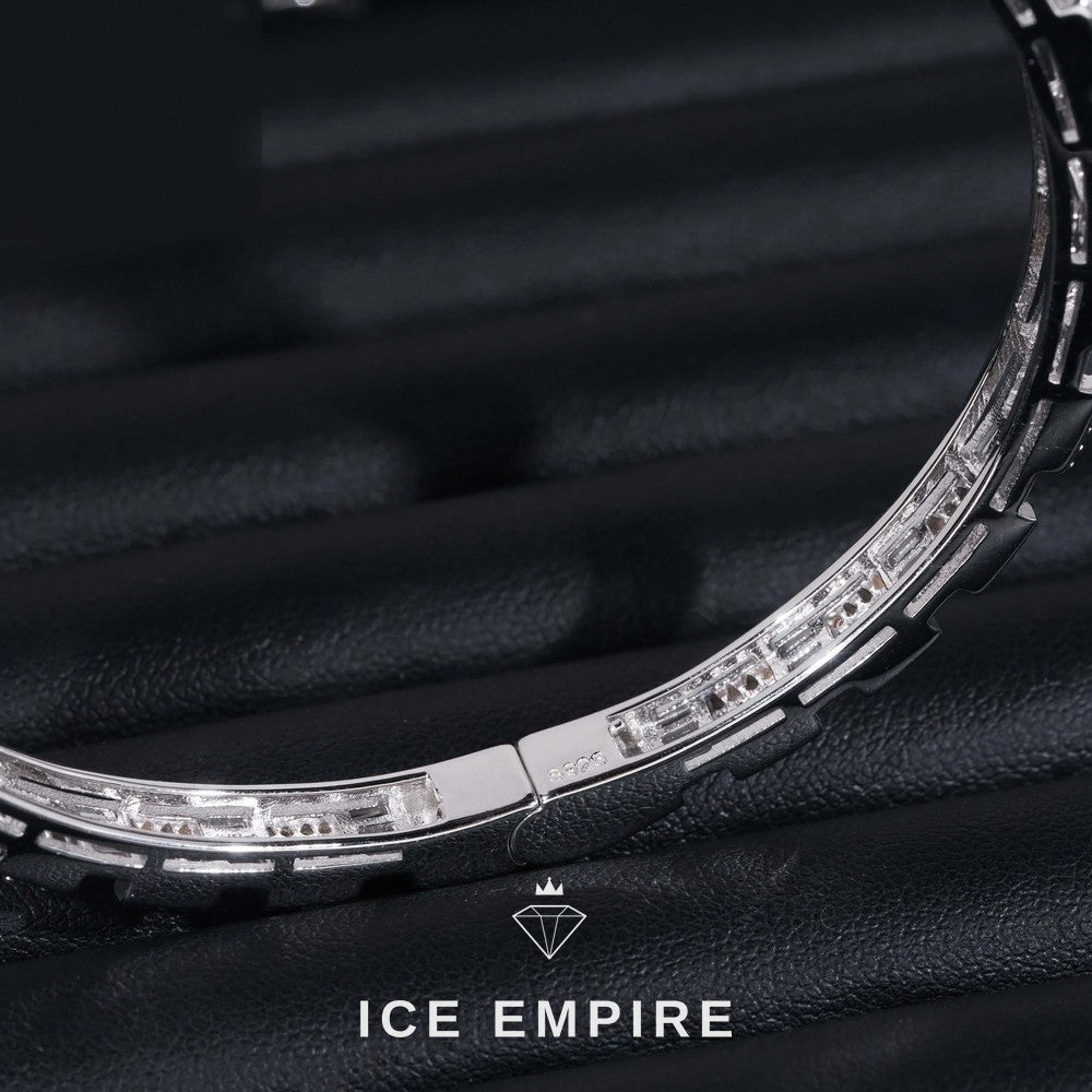 Iced Out Rose Gold Plated Moissanite Tennis Bracelet