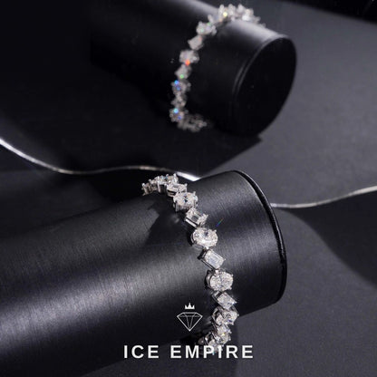 Iced Out Rose Gold Plated Moissanite Tennis Bracelet
