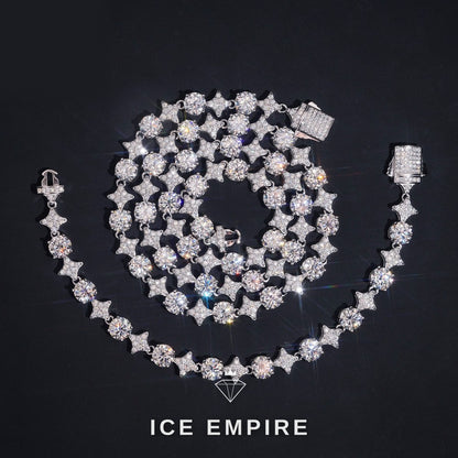 Iced Out Rose Gold Plated Moissanite Cuban Chain
