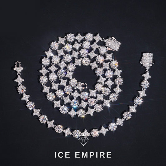 Iced Out Rose Gold Plated Moissanite Cuban Chain